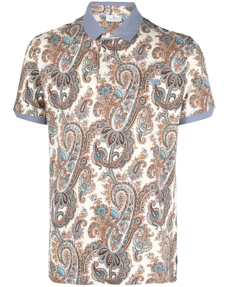 Etro Poloshirt mit Paisley-Print - Nude Nude
