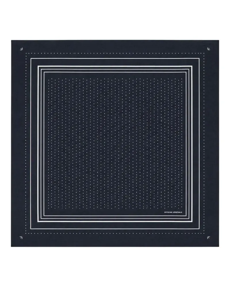 Officine Generale Schal mit Polka Dots - Blau Blau