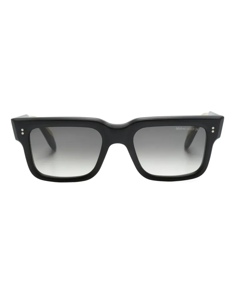 Cutler and Gross 1403 Sonnenbrille mit eckigem Gestell - Schwarz Schwarz