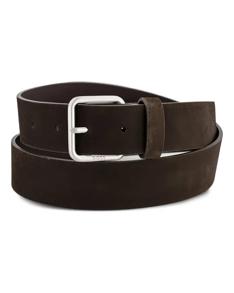 HUGO BOSS square-buckle belt - Braun Braun
