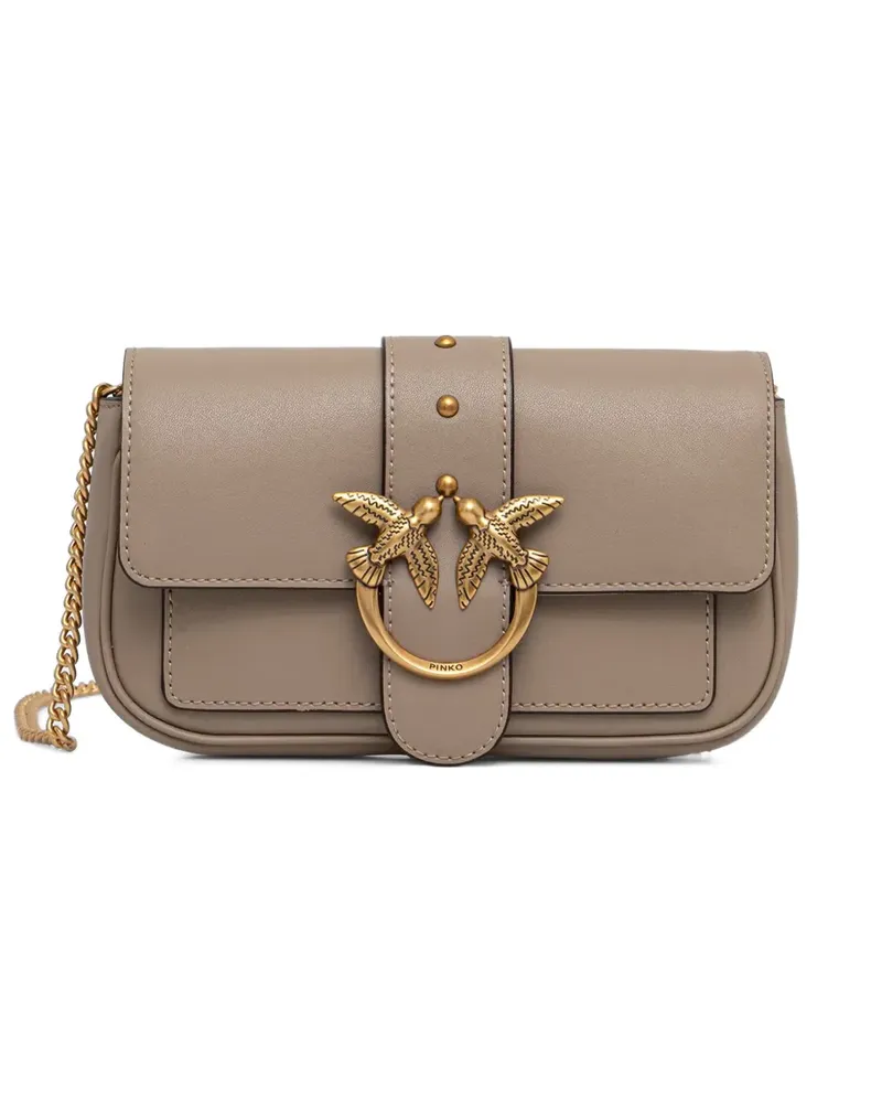 Pinko Love Birds Schultertasche - Nude Nude