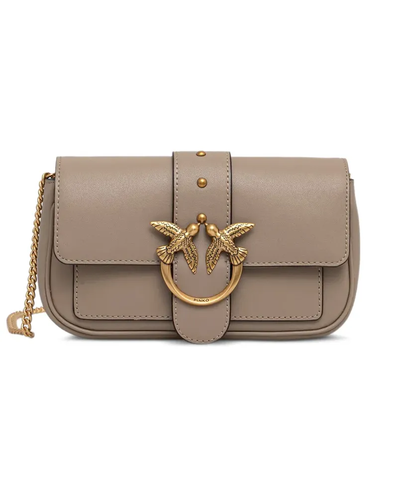 Pinko Love Birds Schultertasche - Nude Nude