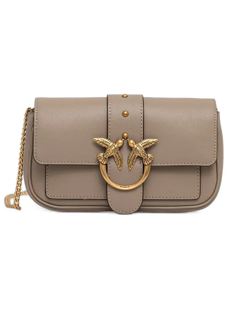 Pinko Love Birds Schultertasche - Nude Nude