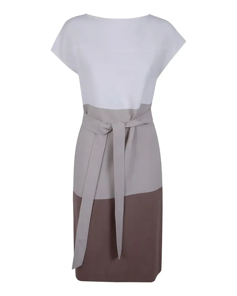 Antonelli Firenze Minerva belted colour-block midi dress - Weiß Weiß