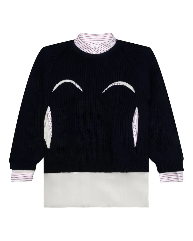 Maison Margiela Pullover im Layering-Look - Schwarz Schwarz