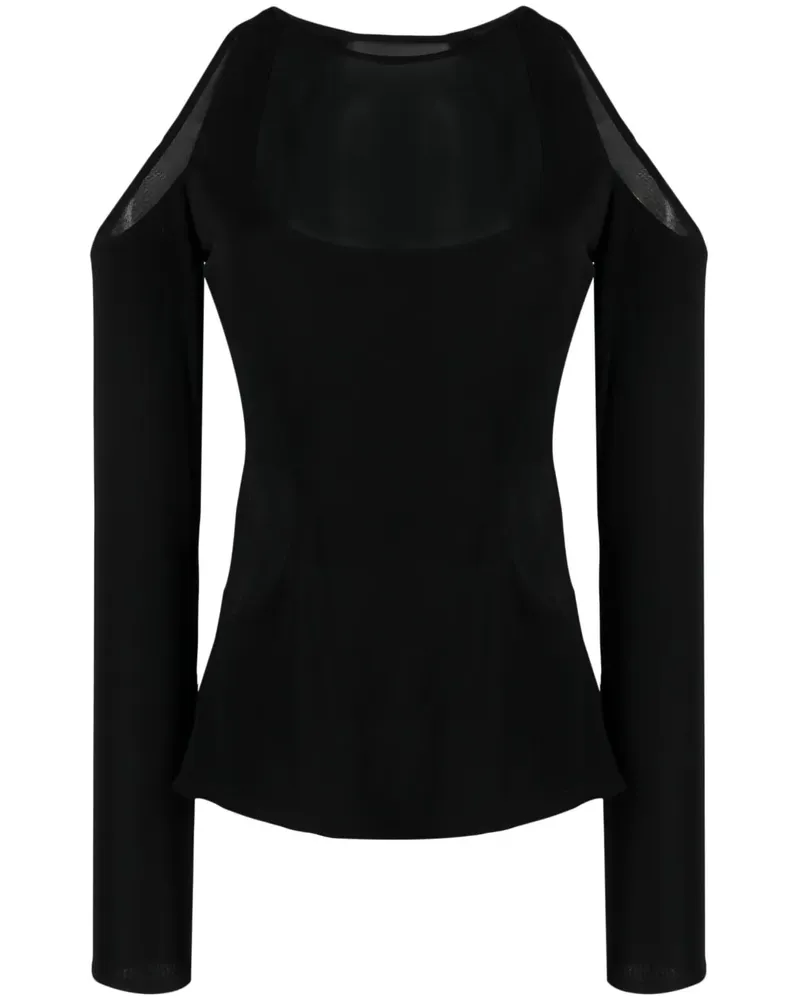 Tom Ford Semi-transparentes Oberteil - Schwarz Schwarz