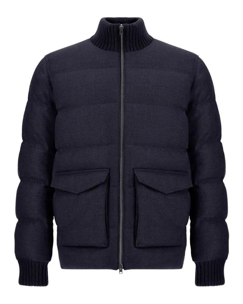 Herno Gesteppte Tweed-Jacke - Blau Blau