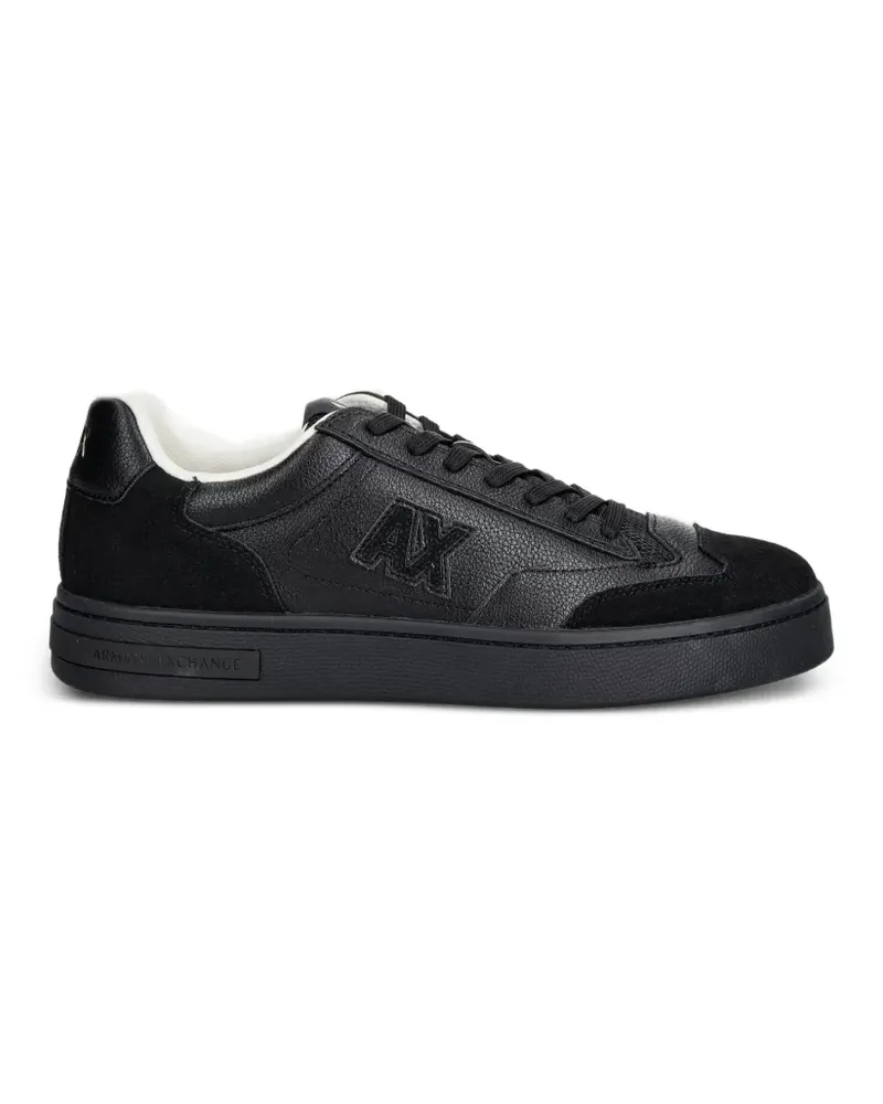 Armani Exchange Sneakers mit Logo-Patch - Schwarz Schwarz