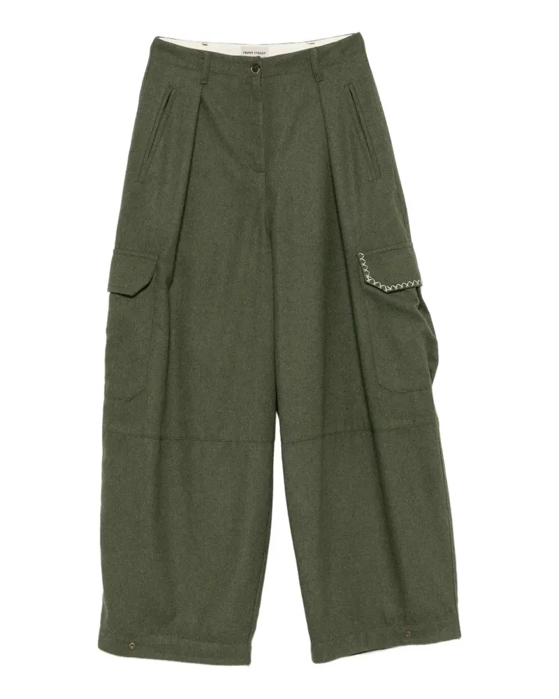 Front Street 8 pleated cargo pants - Grün Grün