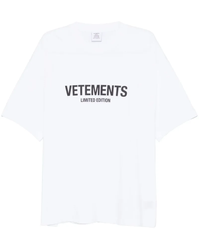 VETEMENTS Limited Edition T-Shirt - Weiß Weiß