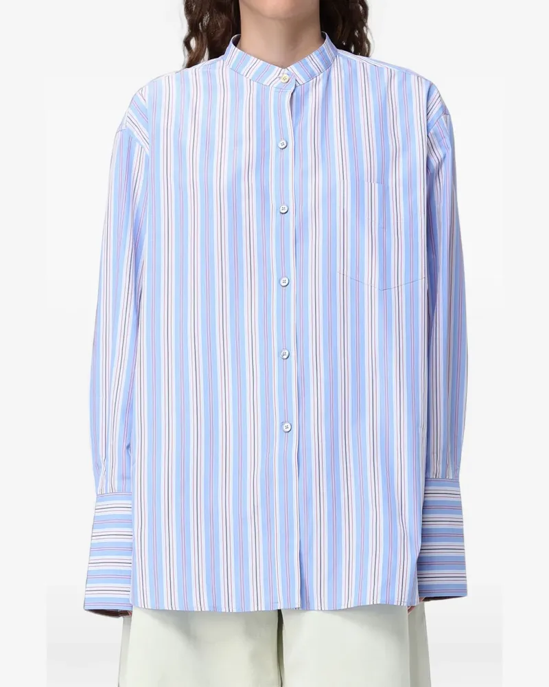 Paul Smith Hellblaues Bengal Hemd mit Streifen Blau