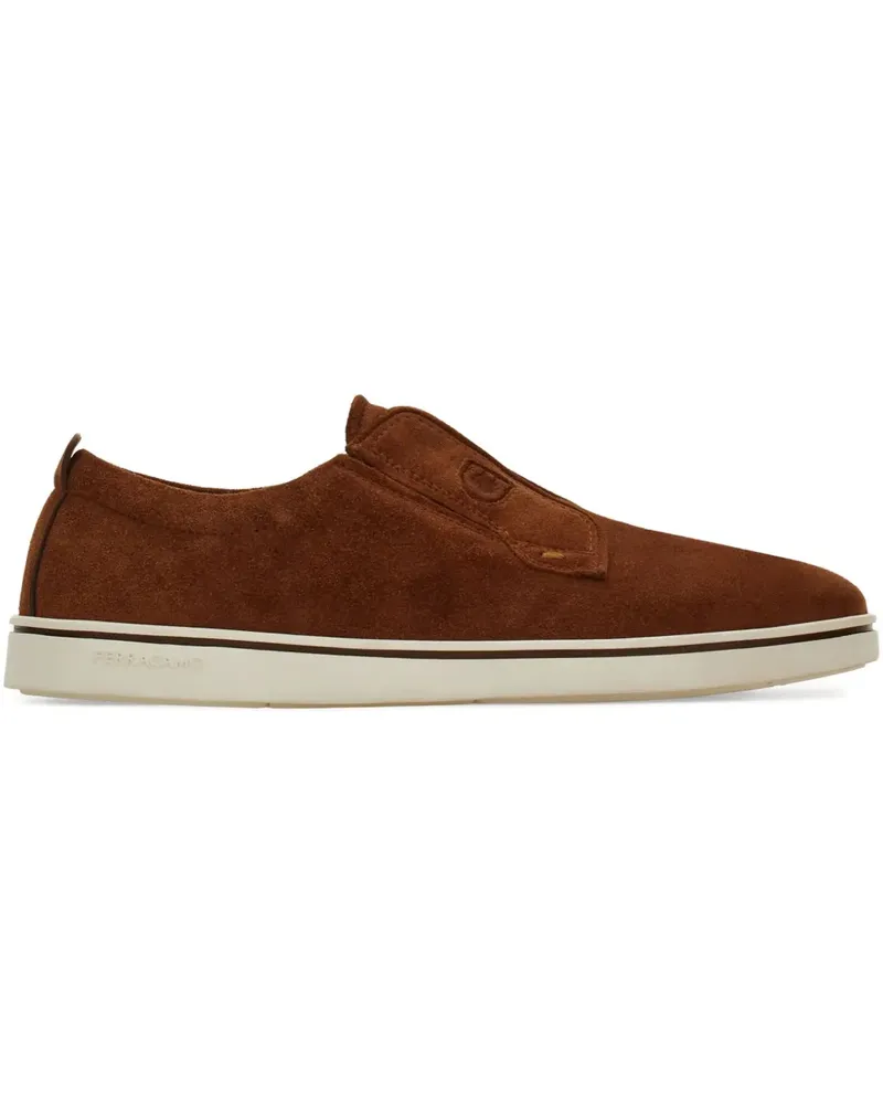 Ferragamo Derby-Schuhe aus Wildleder - Braun Braun