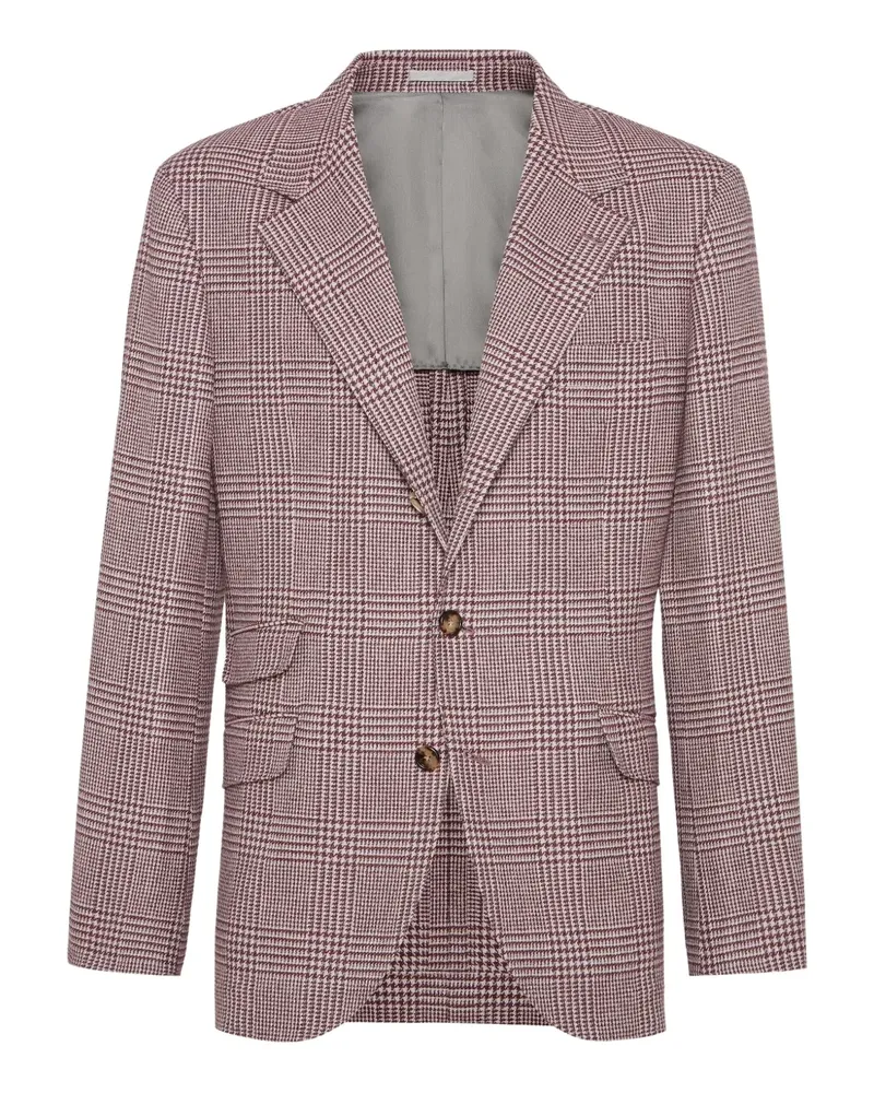 Brunello Cucinelli Sakko mit Karomuster - Rot Rot