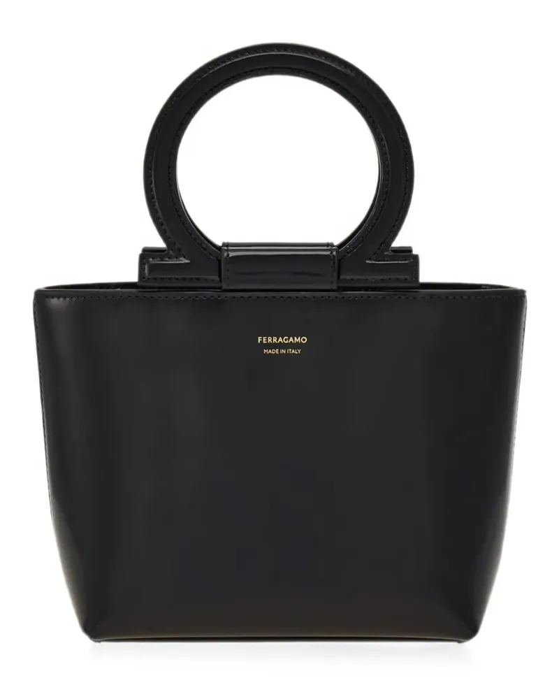 Ferragamo Mini Handtasche mit Gancini-Henkel - Schwarz Schwarz