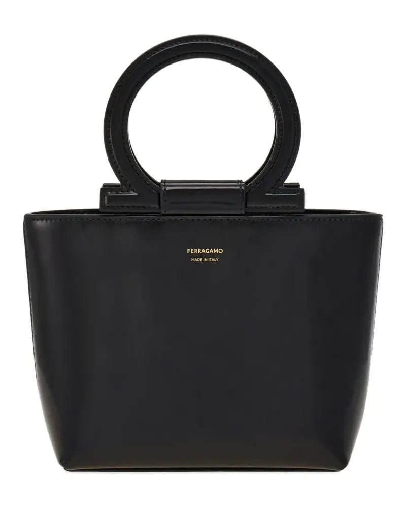 Ferragamo Macro Gancini Mini-Tasche - Schwarz Schwarz