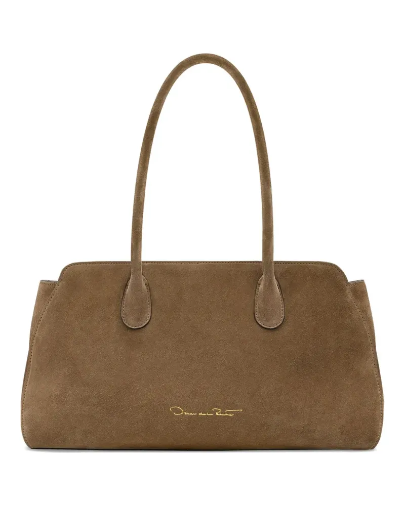 Oscar de la Renta The Aster Schultertasche aus Wildleder - Braun Braun