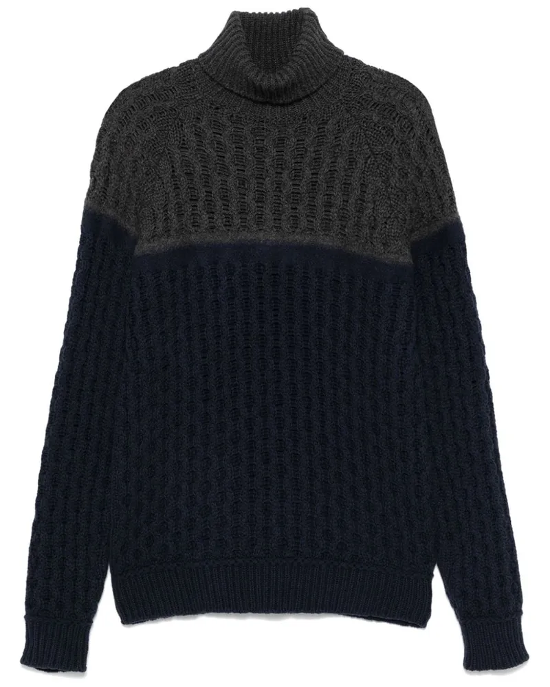 Jacob Cohën Pullover mit Zopfmuster - Blau Blau