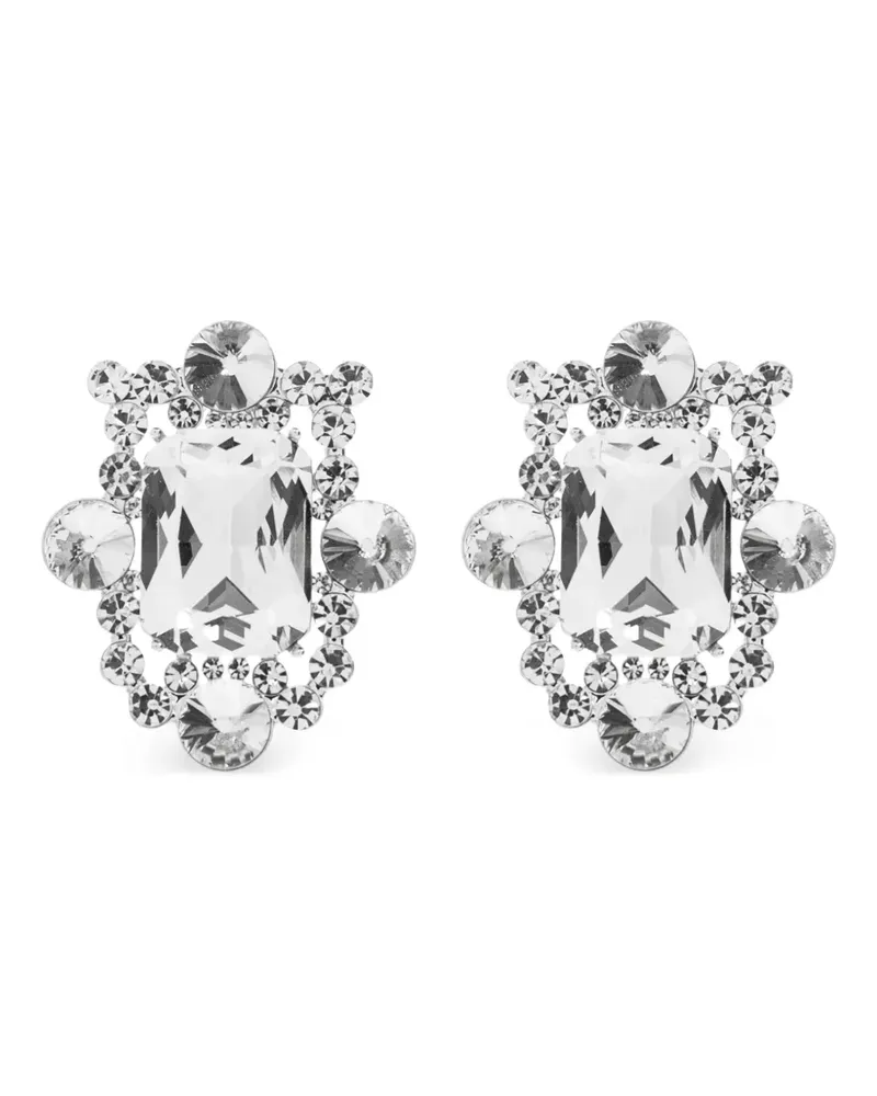 Self-Portrait embellished earrings - Silber Silber