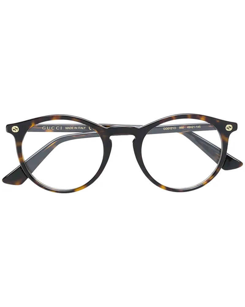 Gucci Runde Brille - Braun Braun