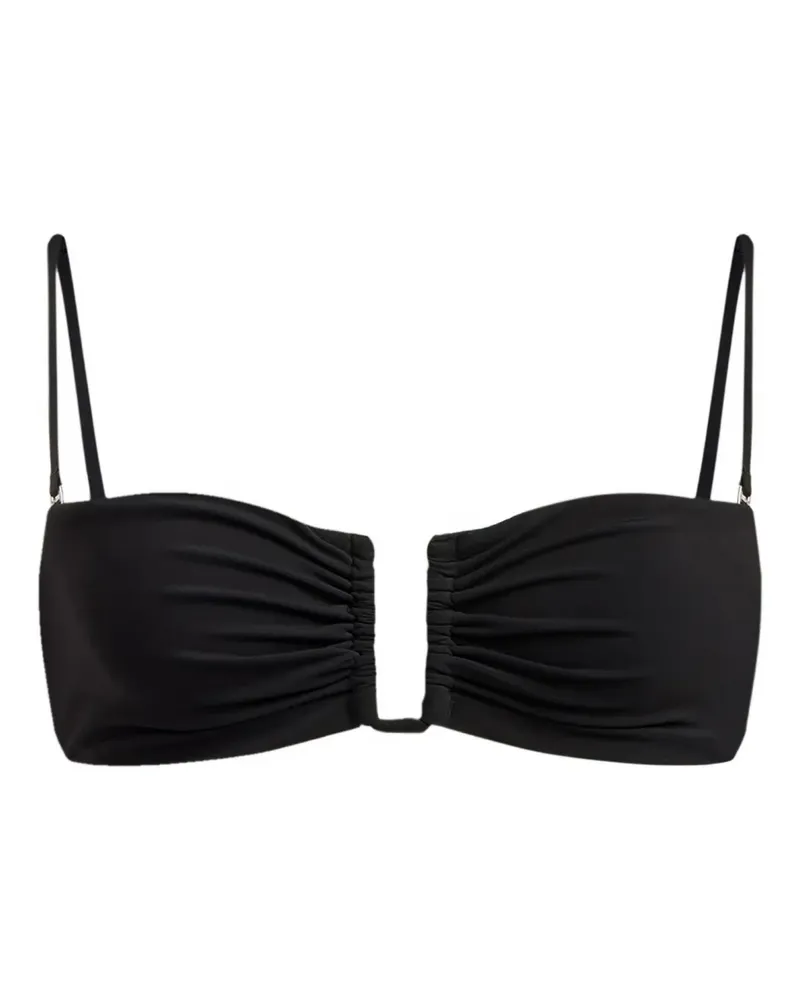 12 STOREEZ Bikinioberteil mit eckiger Form - Schwarz Schwarz