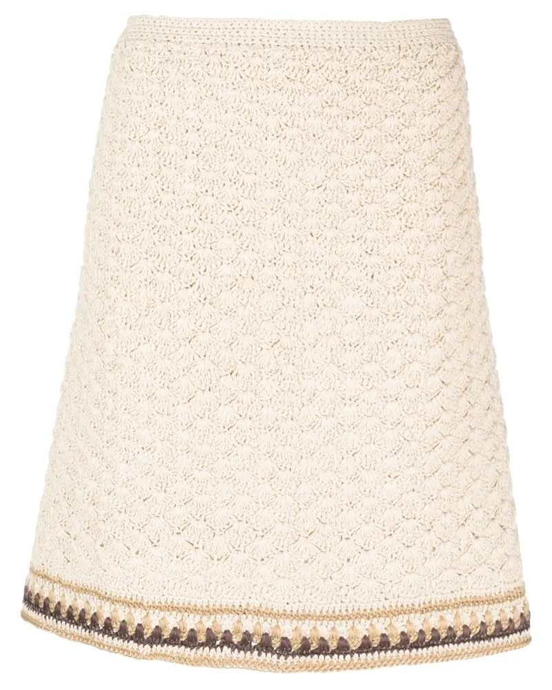 Tory Burch Hoch sitzender Strickrock - Nude Nude
