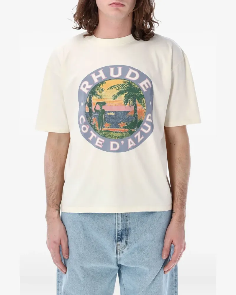 RHUDE Lago T-Shirt - Weiß Weiß