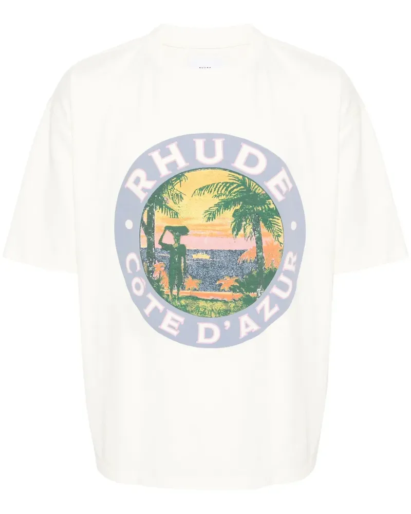 RHUDE Lago T-Shirt - Weiß Weiß