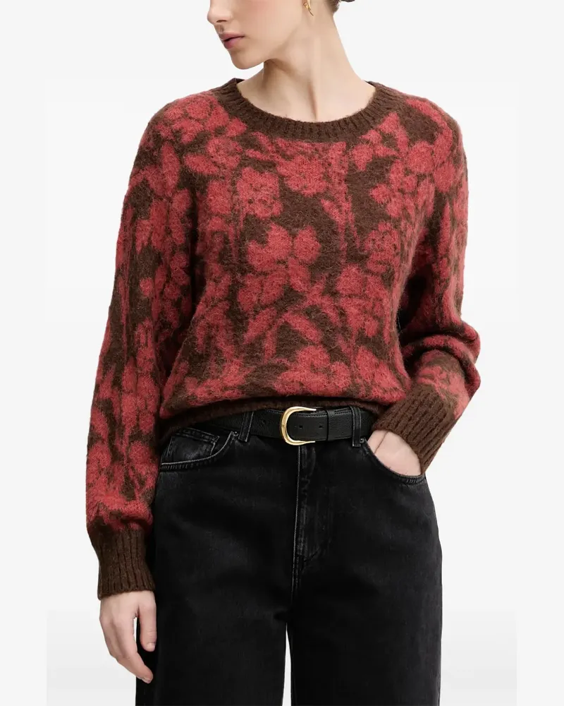 Benetton floral-intarsia sweater - Rot Rot