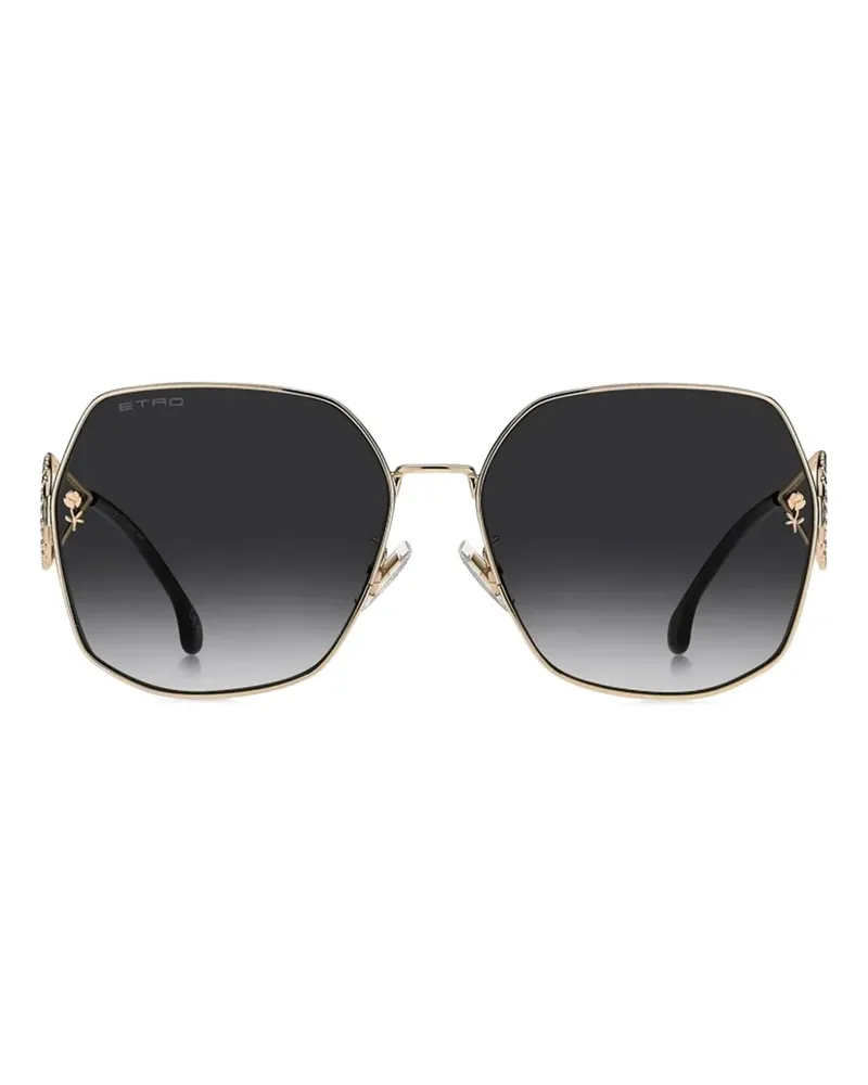 Etro Geometrisch verzierte Sonnenbrille - Gold Gold