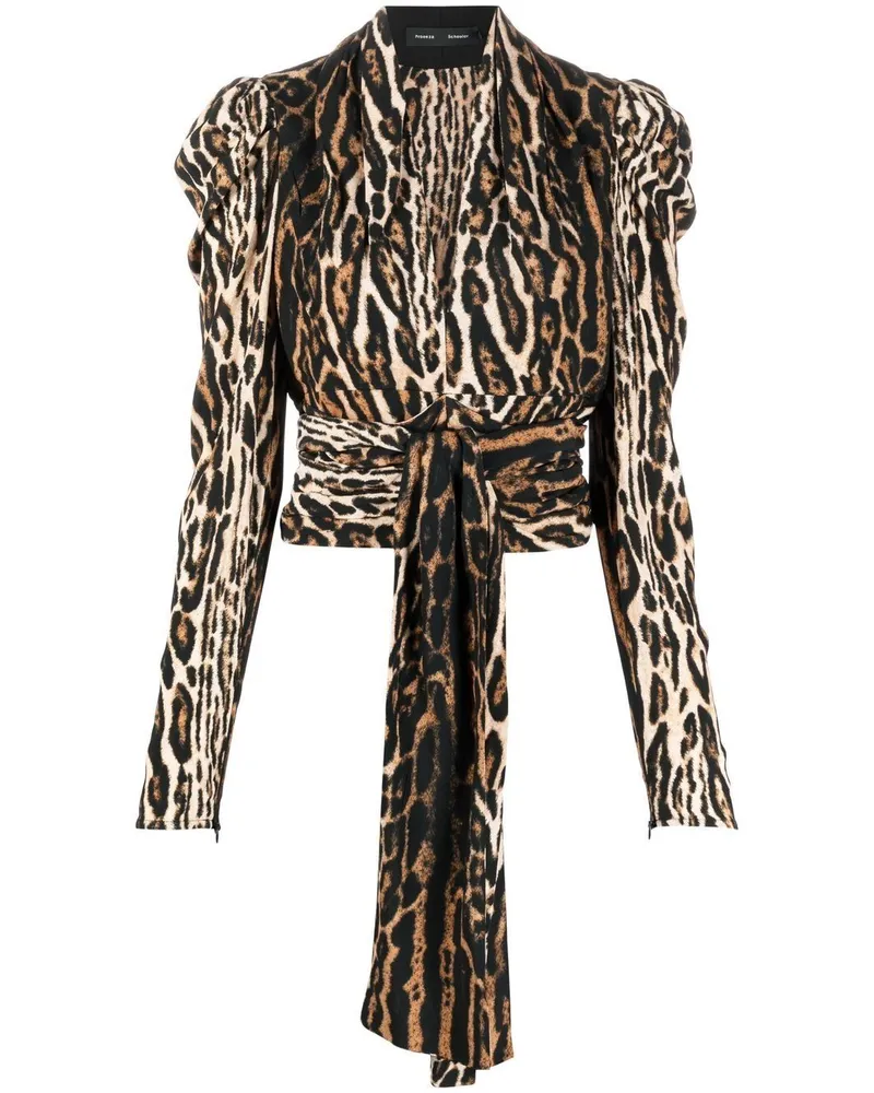 Proenza Schouler Bluse mit Leoparden-Print - Braun Braun