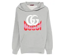 Hoodie mit Logo-Print - Grau