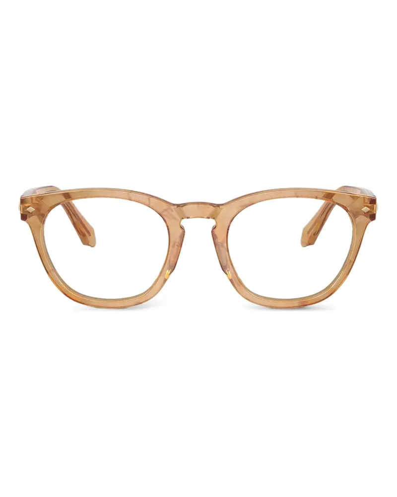Giorgio Armani Runde Brille in Schildpattoptik - Nude Nude
