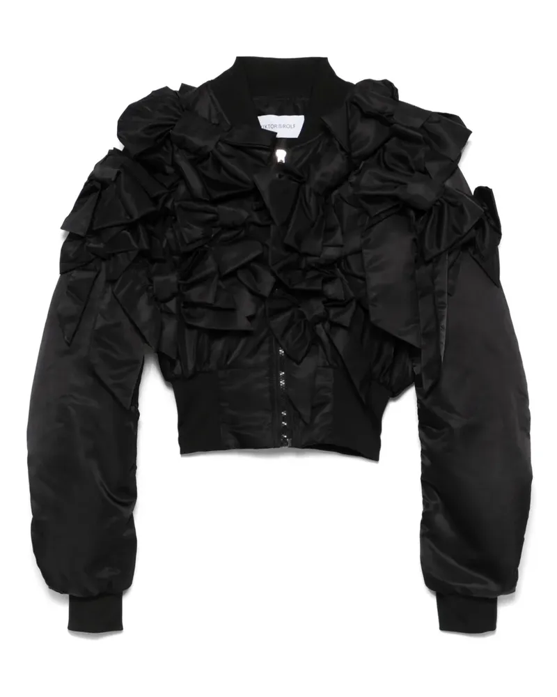 Viktor & Rolf Bow Bouquet Bomberjacke - Schwarz Schwarz