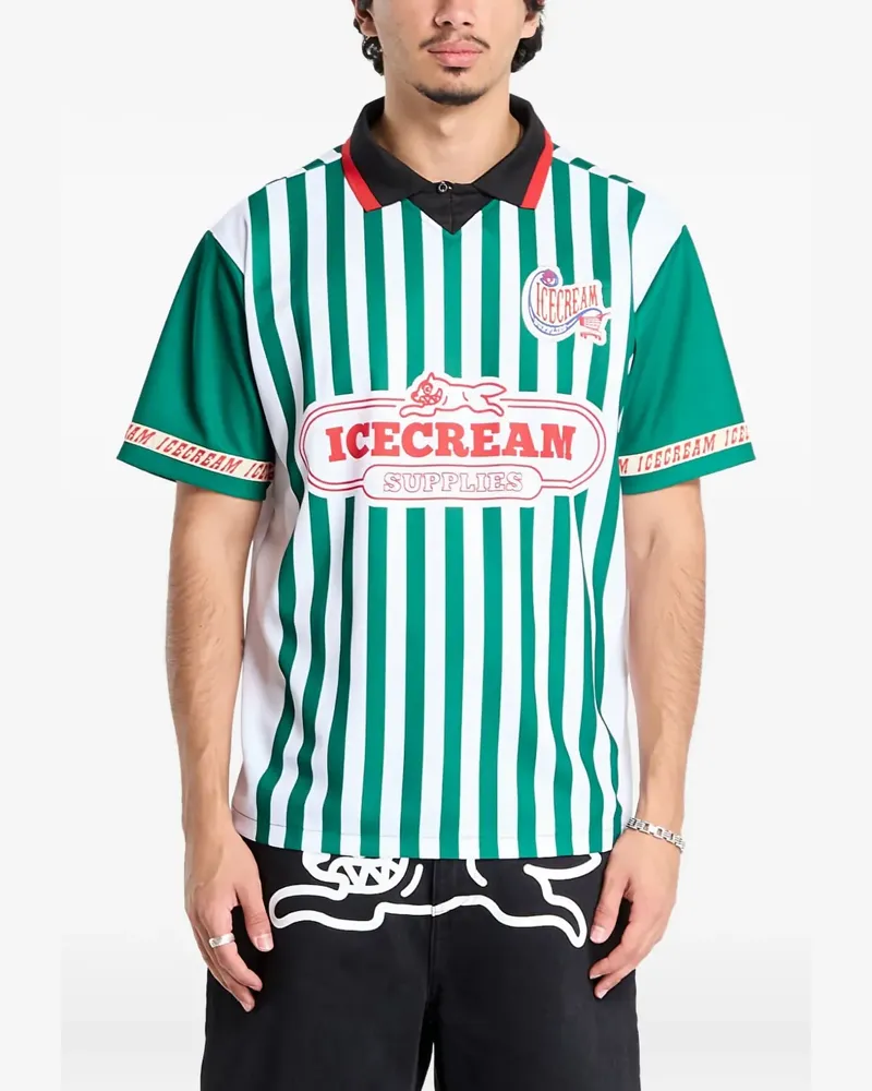 Billionaire Boys Club striped football polo shirt - Grün Grün