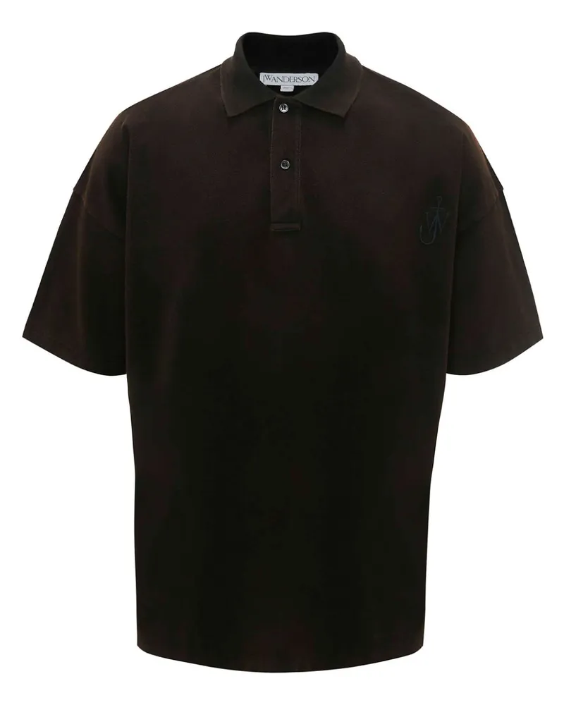 J.W.Anderson Poloshirt mit Ankerstickerei - Braun Braun