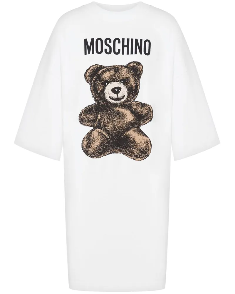 Moschino Minikleid mit Teddy - Weiß Weiß