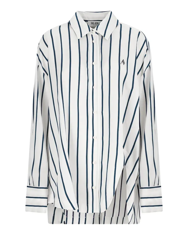 ATTICO Diana striped shirt - Weiß Weiß