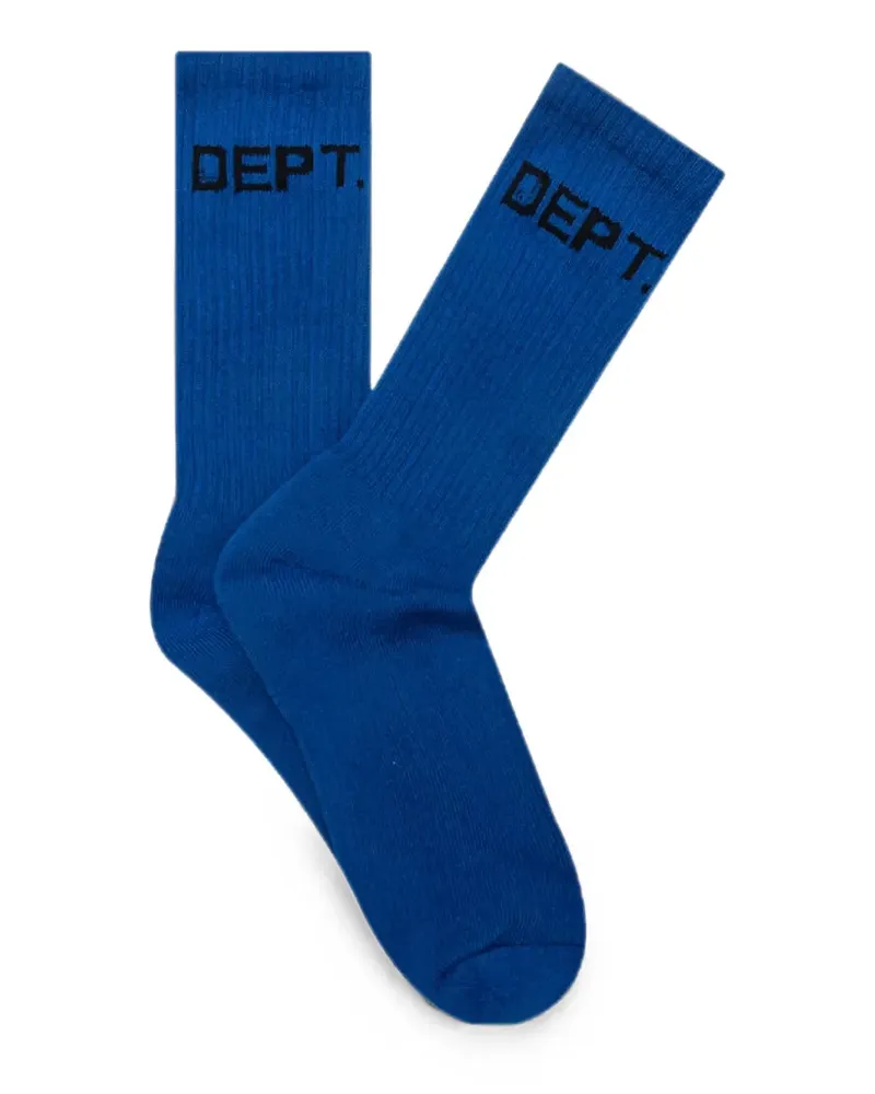 GALLERY DEPT. Gerippte Socken mit Logo-Print - Blau Blau