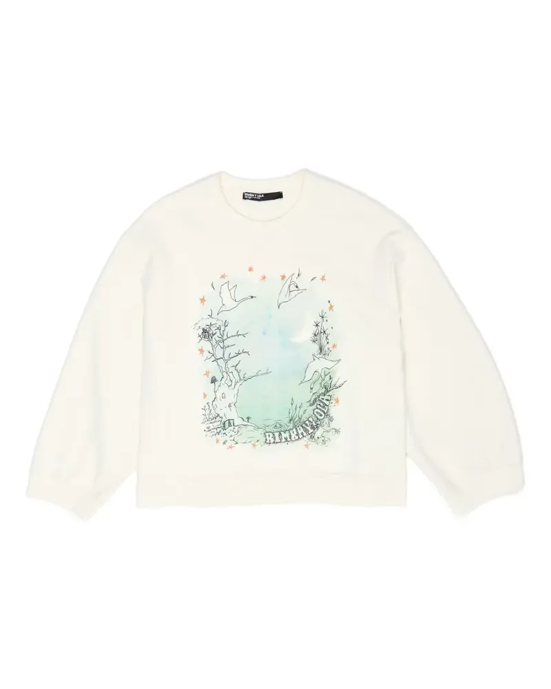 BIMBA Y LOLA Sweatshirt mit Schwan-Print - Weiß Weiß