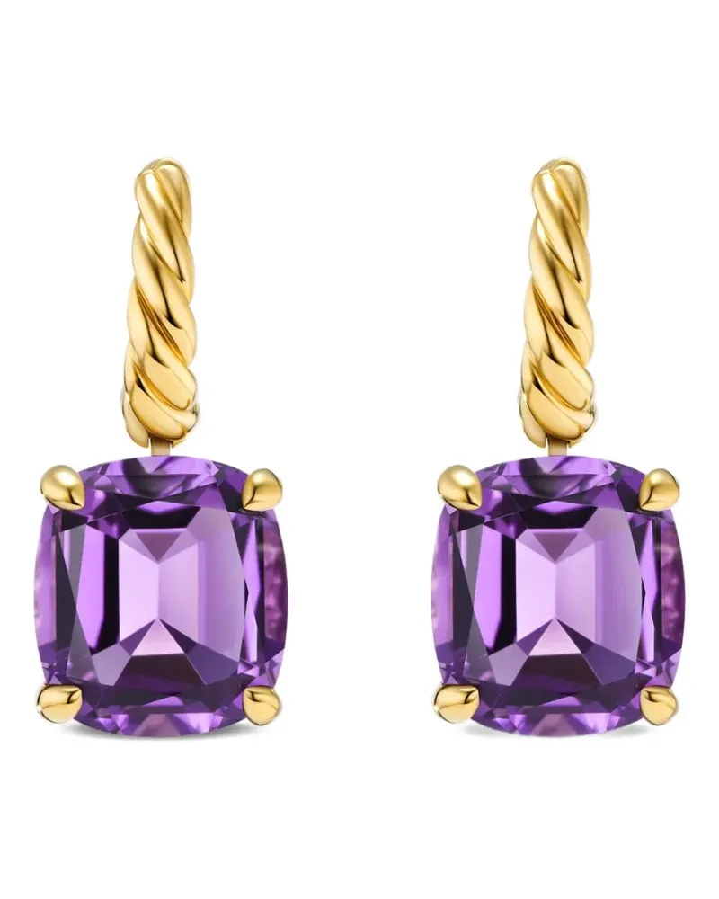 David Yurman 18kt Gelbgold-Hängeohrringe mit Diamanten Gold