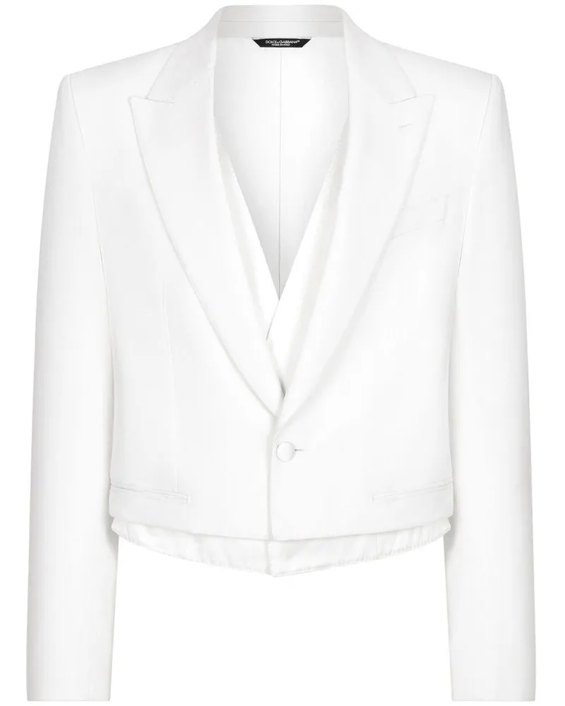 Dolce & Gabbana Einreihiges Sakko - Weiß Weiß