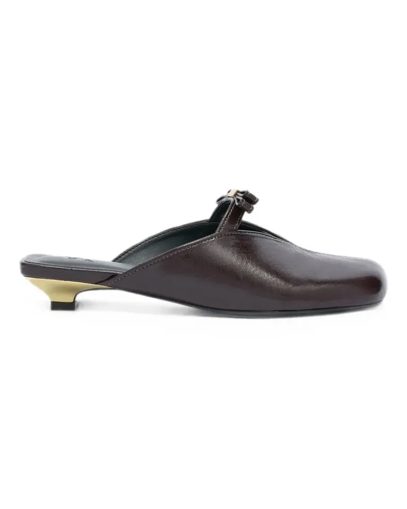Ganni Sue Mules mit Kitten-Heel-Absatz - Braun Braun