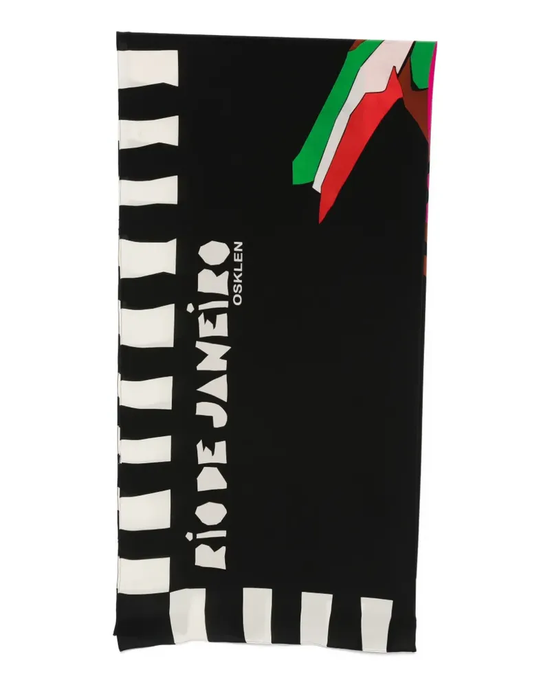 Osklen patterned scarf - Schwarz Schwarz