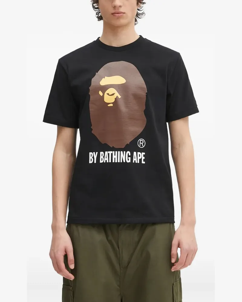 BAPE T-Shirt mit Logo-Print - Schwarz Schwarz