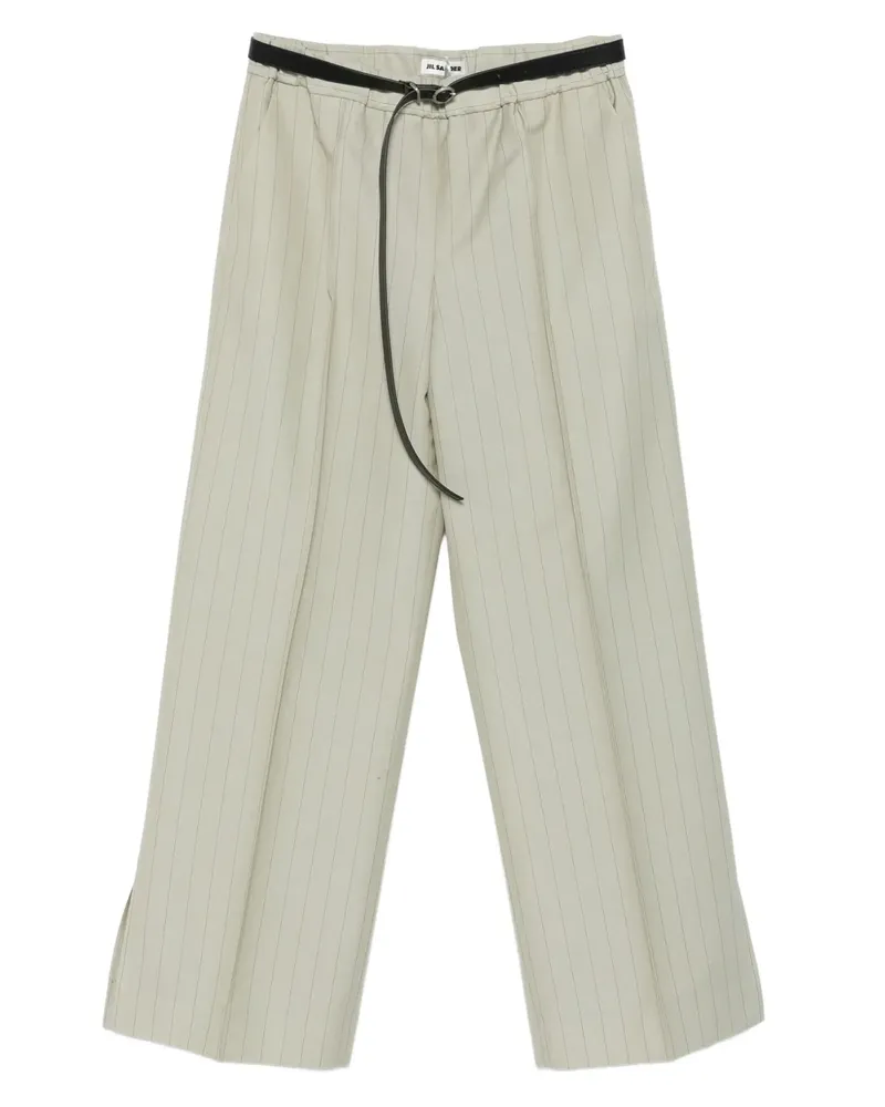 Jil Sander Hose mit Nadelstreifen - Grün Grün