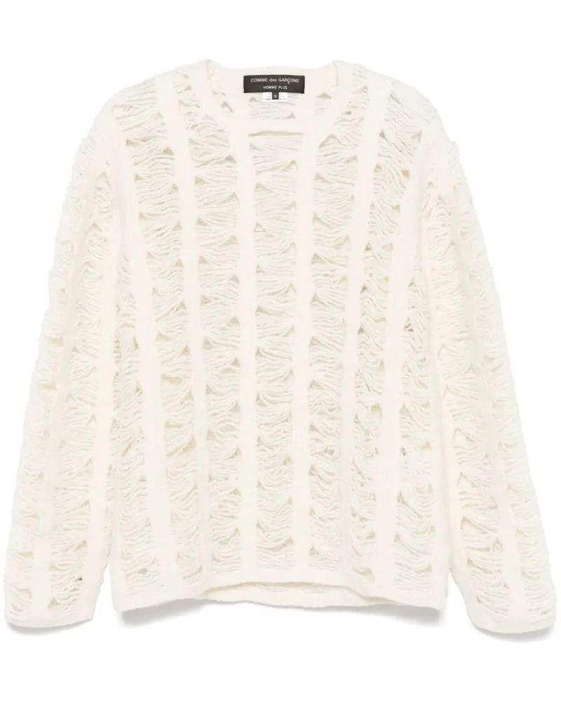 Comme des Garçons Pullover mit Distressed-Detail - Weiß Weiß