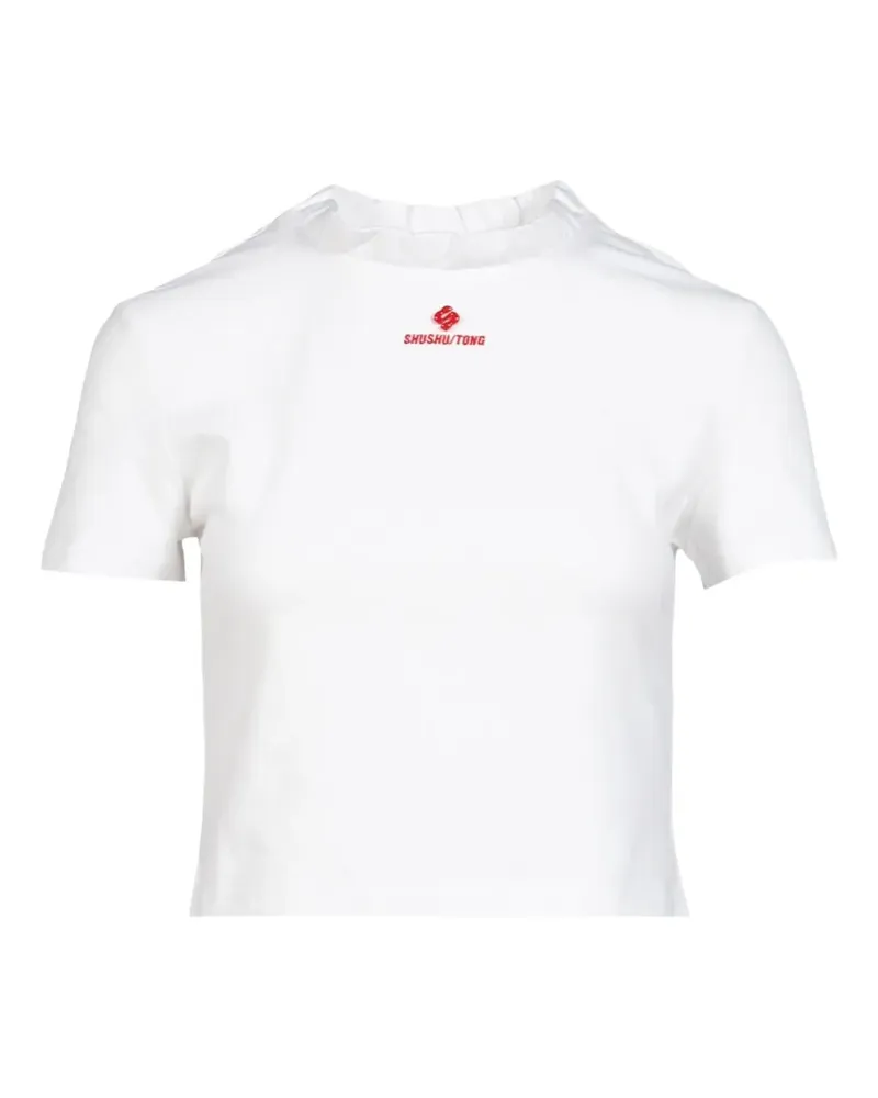SHUSHU/TONG T-Shirt mit Spitzenkragen - Weiß Weiß