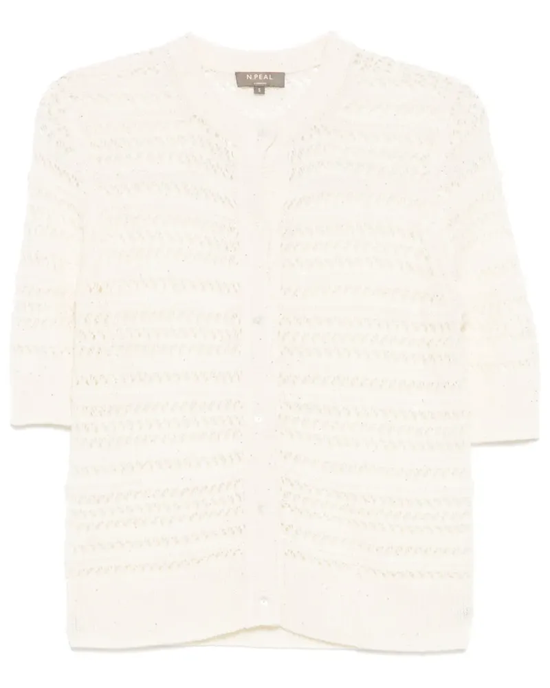 N.Peal Cardigan mit Ziernähten - Nude Nude