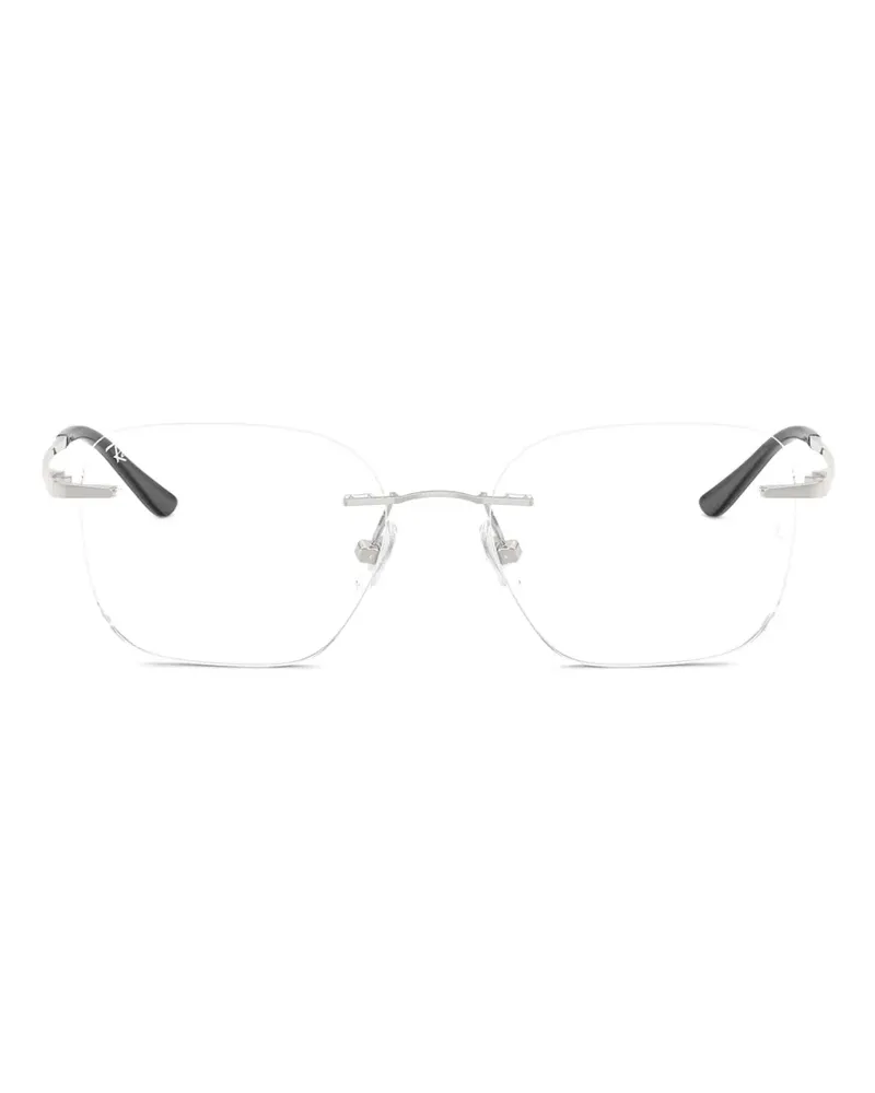 Ray Ban Rahmenlose Brille mit eckigen Gläsern - Silber Silber