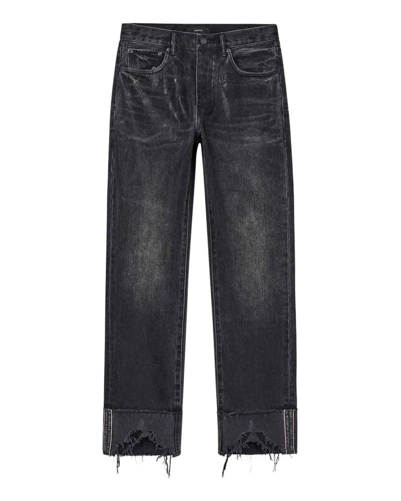 PURPLE BRAND reflective selvedge distressed jeans - Schwarz Schwarz